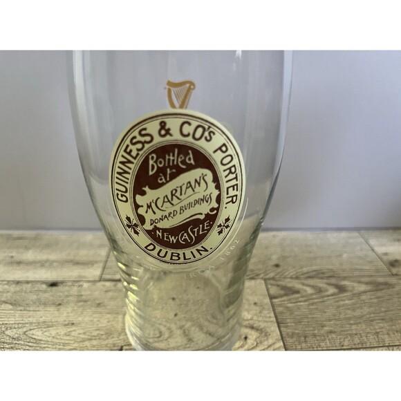 Guinness Harp Beer Pint Glass Guinness & Co Porter Dublin Bottled at McCartan's - Picture 3 of 5